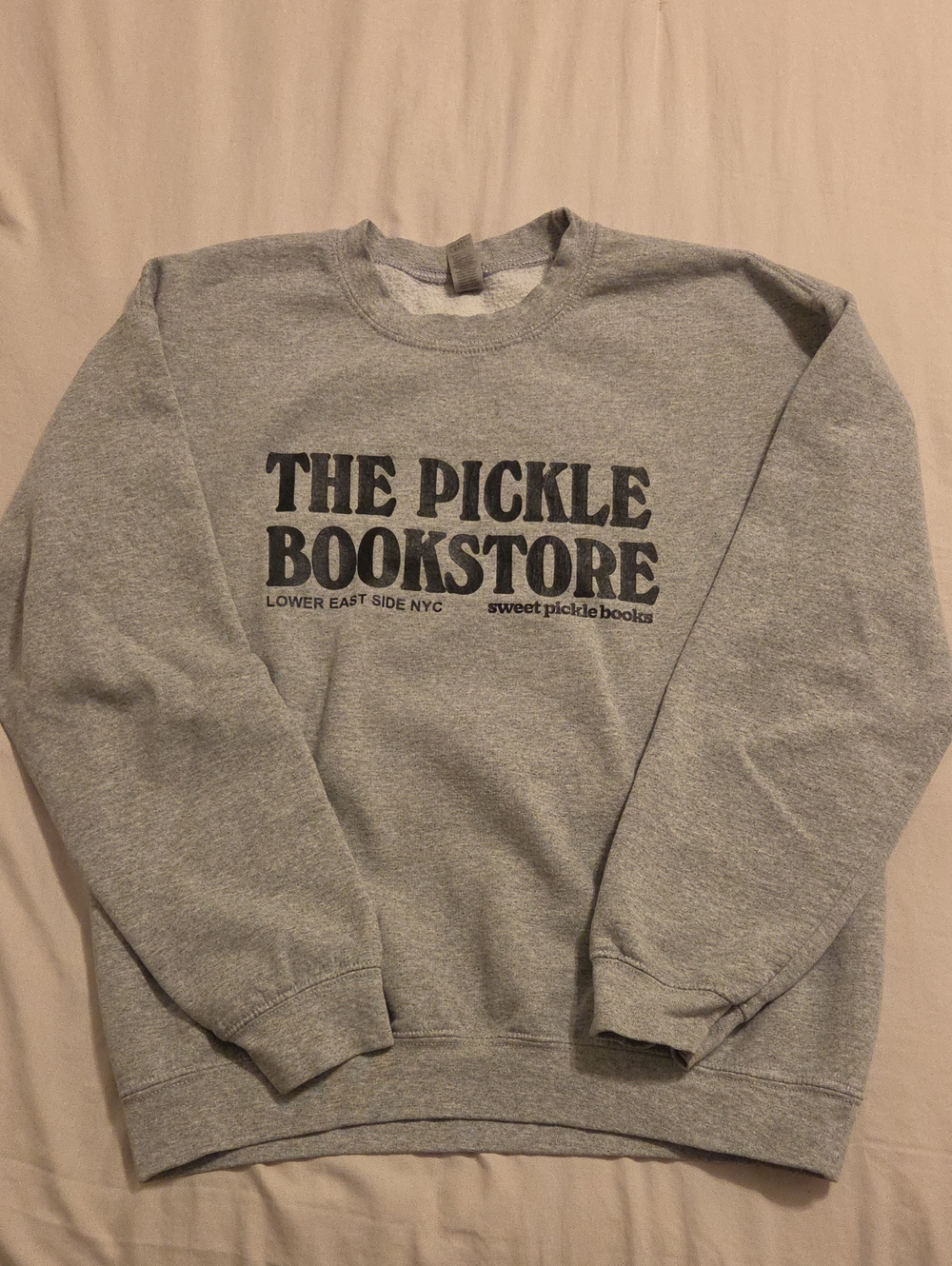 The Pickle Bookstore Grey Graphic Sweatshirt- Medium